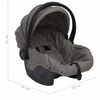 vidaXL Baby Car Seat Light Grey 42x65x57 cm