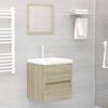 vidaXL Bathroom Furniture Set Sonoma Oak Engineered Wood