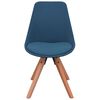 vidaXL Dining Chairs 4 pcs Blue Fabric