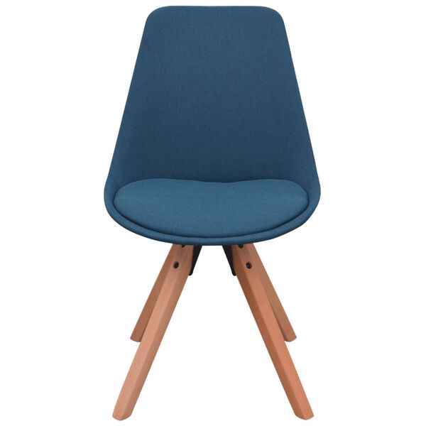 vidaXL Dining Chairs 4 pcs Blue Fabric