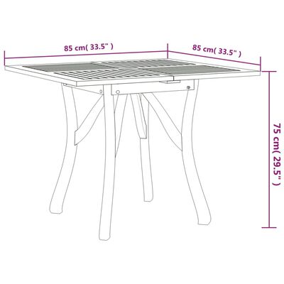 vidaXL 5 Piece Garden Dining Set Solid Wood Acacia