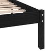 vidaXL Bed Frame without Mattress Black Solid Wood 120x200 cm