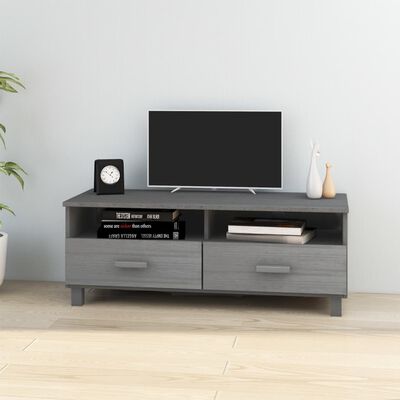 vidaXL TV Cabinet HAMAR Dark Grey 106x40x40 cm Solid Wood Pine