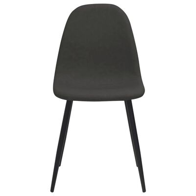 vidaXL Dining Chairs 2 pcs 45x53.5x83 cm Black Faux Leather