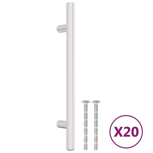 vidaXL Cabinet Handles 20 pcs Silver 128 mm Stainless Steel