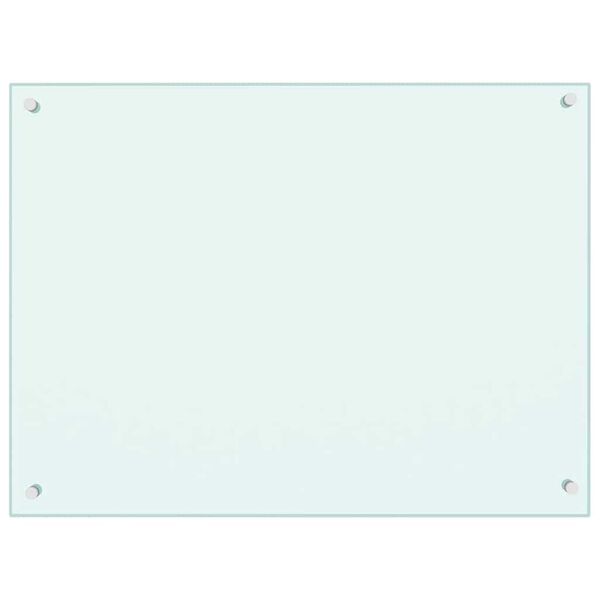 vidaXL Kitchen Backsplash Milk 80 x 60 cm Tempered Glass