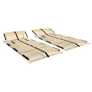 vidaXL Bed Slatted Base | Wooden | Solid Beech Wood | 90x200 cm