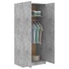 vidaXL Wardrobe Concrete Grey 80x52x180 cm Engineered Wood