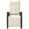 vidaXL Reclining Garden Chairs 2 pcs with Footrest Black Poly Rattan