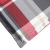 vidaXL Deck Chair Cushion Red Check Pattern (75+105)x50x4 cm
