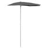 vidaXL Garden Half Parasol with Pole 180x90 cm Anthracite