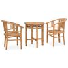 vidaXL 3 Piece Garden Dining Set Solid Teak Wood