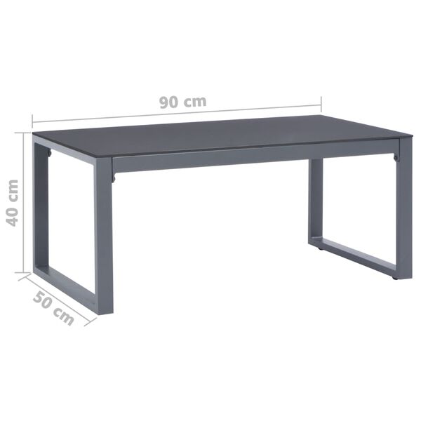 vidaXL Coffee Table 90x50x40 cm Aluminium