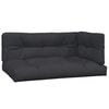 vidaXL Pallet Cushions 3 pcs Black Fabric