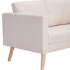 vidaXL 2-Seater Sofa Fabric Cream