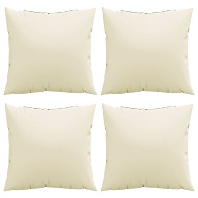 vidaXL Throw Pillows 4 pcs Cream 50x50 cm Fabric