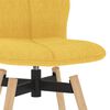 vidaXL Swivel Bar Chairs 2 pcs Yellow Fabric