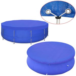 vidaXL Pool Cover PE Round 460 cm 90 g/m&sup2;