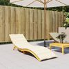vidaXL Sun Lounger Cushion Cream 200x60x3cm Oxford Fabric