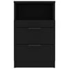 vidaXL Bedside Cabinet Black Engineered Wood