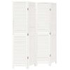 vidaXL Room Divider&nbsp;4 Panels White Solid Wood Paulownia