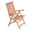 vidaXL Reclining Garden Chairs 4 pcs Solid Teak Wood