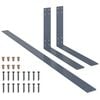 vidaXL Backrest for Pallet Sofa Light Grey 110 cm Iron
