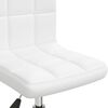vidaXL Swivel Office Chair White Faux Leather