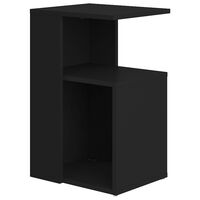 vidaXL Side Table Black 36x30x56 cm Engineered Wood