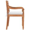 vidaXL Batavia Chairs 2 pcs with Cushions Solid Teak Wood