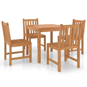 vidaXL Garden Dining Set | Warm Brown | Fine sanded teak hardwood | Medium