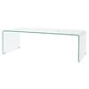 vidaXL Coffee Table Tempered Glass 98x45x30 cm Clear