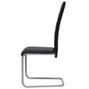 vidaXL Cantilever Dining Chairs 4 pcs Black Faux Leather
