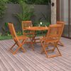 vidaXL 5 Piece Garden Dining Set Solid Acacia Wood