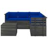 vidaXL 6 Piece Garden Pallet Lounge Set with Cushions Solid Pinewood