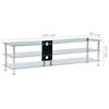 vidaXL TV Stand Transparent 150x40x40 cm Tempered Glass
