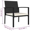 vidaXL 9 Piece Garden Dining Set Poly Rattan Black