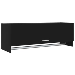 vidaXL Wardrobe Black 100x32,5x35 cm Engineered Wood