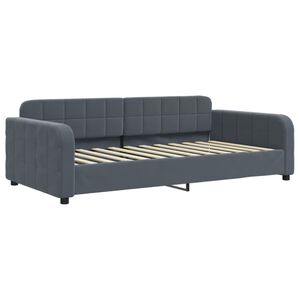 vidaXL Day Bed without Mattress Dark Grey 90x200 cm Velvet