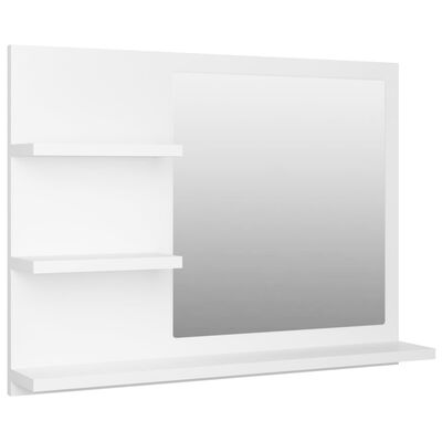 vidaXL Bathroom Mirror White 60x10.5x45 cm Engineered Wood