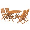 vidaXL Dining Set | Natural wood finish | Solid acacia wood | Medium