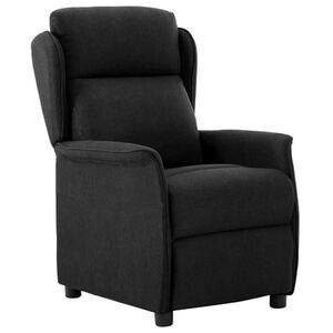 vidaXL Recliner Chair Black 66.5 x 94 x 101.5 cm Polyester