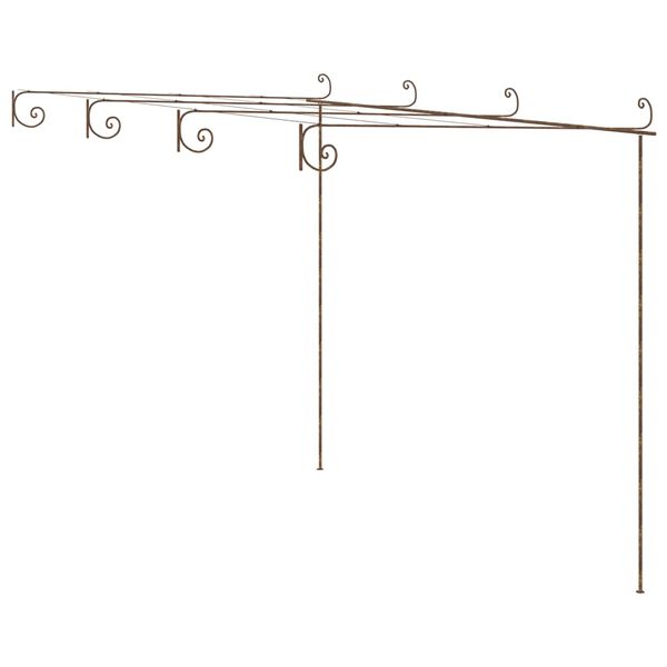 vidaXL Garden Pergola Antique Brown 4x3x2.5 m Iron