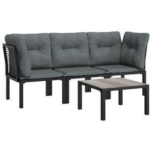 vidaXL Garden Lounge Set | Black and Grey