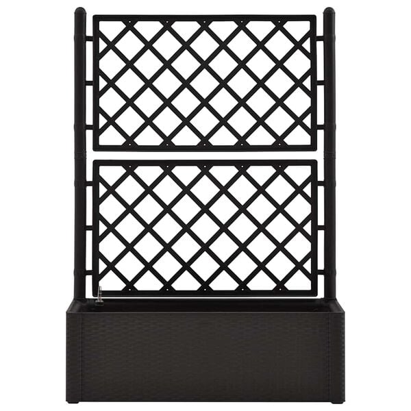 vidaXL Garden Raised Bed with Trellis and Self Watering System Anthracite