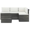vidaXL 5 Piece Garden Pallet Lounge Set with Cushions Solid Pinewood