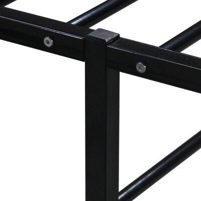 vidaXL Bed Frame without Mattress Black Metal 90x200 cm