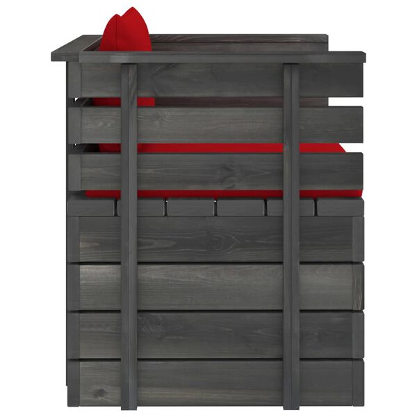 vidaXL 12 Piece Garden Pallet Lounge Set with Cushions Solid Pinewood