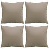 vidaXL Sofa Cushions 4 pcs Taupe 50x50 cm Fabric