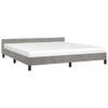 vidaXL Bed Frame without Mattress Light Grey 180x200 cm Super King Velvet